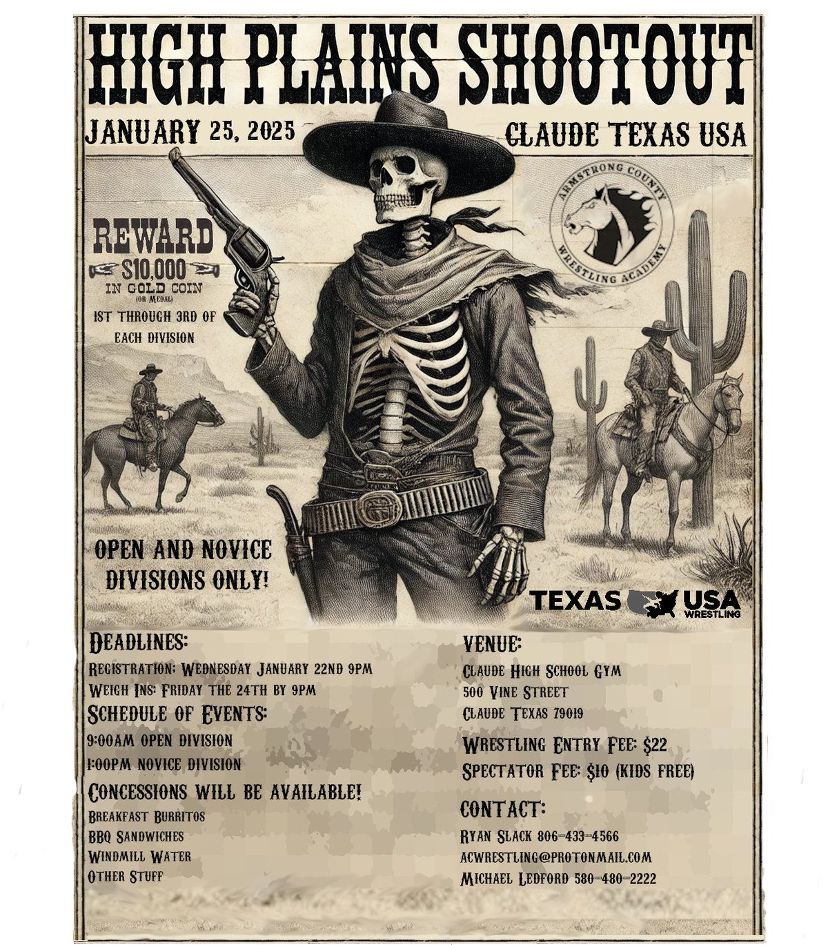 High Plains Shootout Flier
